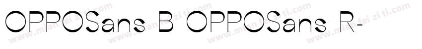 OPPOSans B OPPOSans R字体转换